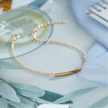 Load image into Gallery viewer, ISABELLA Dainty 14K Goldplate Tube Layering Bracelet
