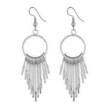 Load image into Gallery viewer, WILLOW Silver Fringe Earrings