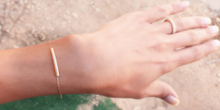 Load image into Gallery viewer, ISABELLA Dainty 14K Goldplate Tube Layering Bracelet