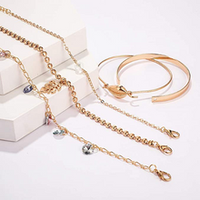 Load image into Gallery viewer, BELLA 14K Goldplate Beaded Palm Frond Charm Bracelet