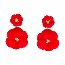 Load image into Gallery viewer, FIONA Drop Earrings in Crimson