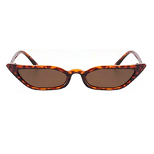 Load image into Gallery viewer, The LANA Squared Retro Skinny-Cat Sunnies in Tortoise Shell