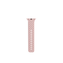 Load image into Gallery viewer, HYPSY™ Pink Hatch-Braid Silicone iWatch Band - 38/40mm