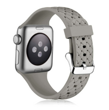 Load image into Gallery viewer, HYPSY™ Gray Hatch-Braid Silicone iWatch Band - 38/40mm