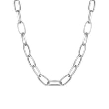 Load image into Gallery viewer, ESSEX Silver Paperclip Chainlink Choker