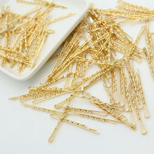 Load image into Gallery viewer, Gold Twist Bobby Pin Set
