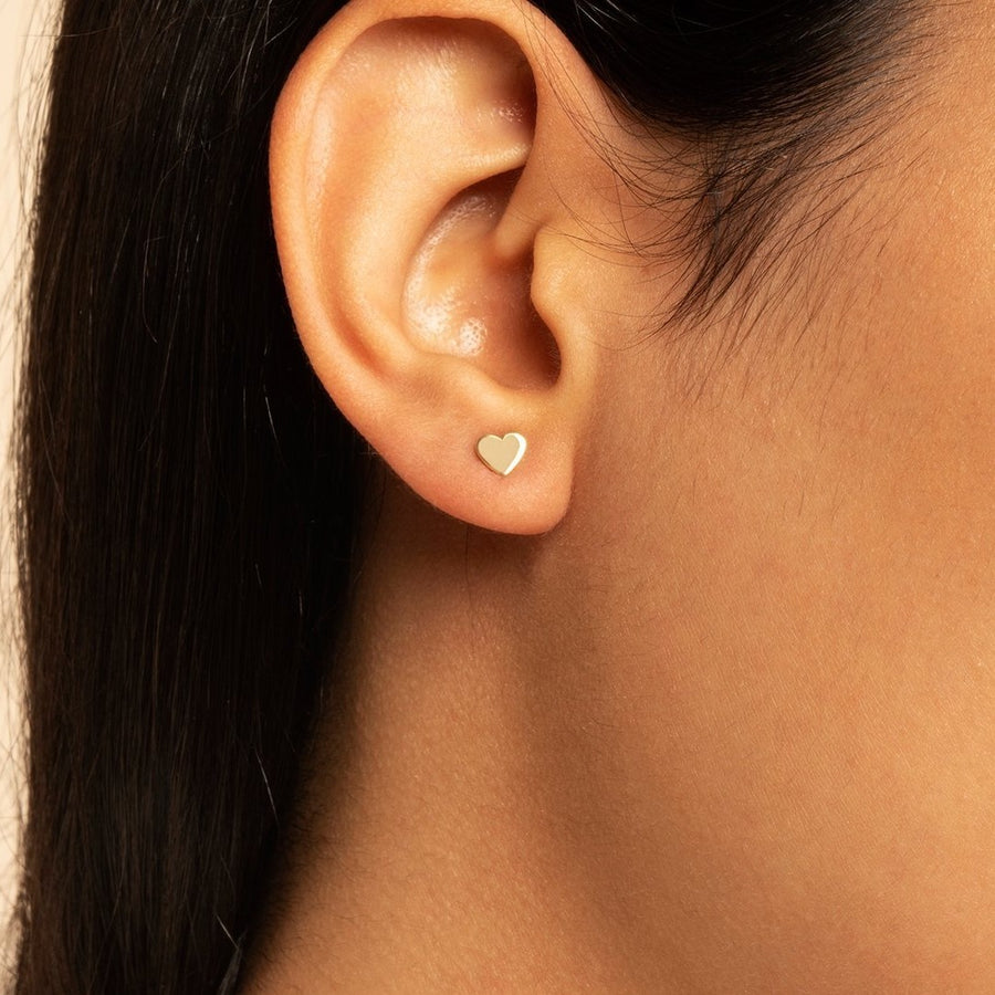 AMORA Gold Heart Studs