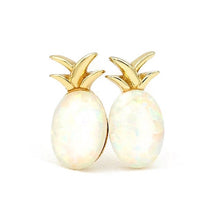 Load image into Gallery viewer, PIÑA Gold Opal Pineapple Studs
