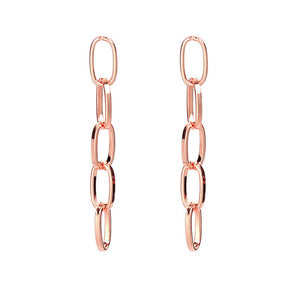 ESSEX Rose Gold Paperclip Chainlink Earrings