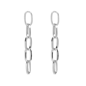 ESSEX Silver Paperclip Chainlink Earrings