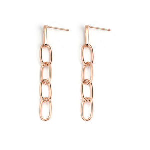 ESSEX Rose Gold Paperclip Chainlink Earrings